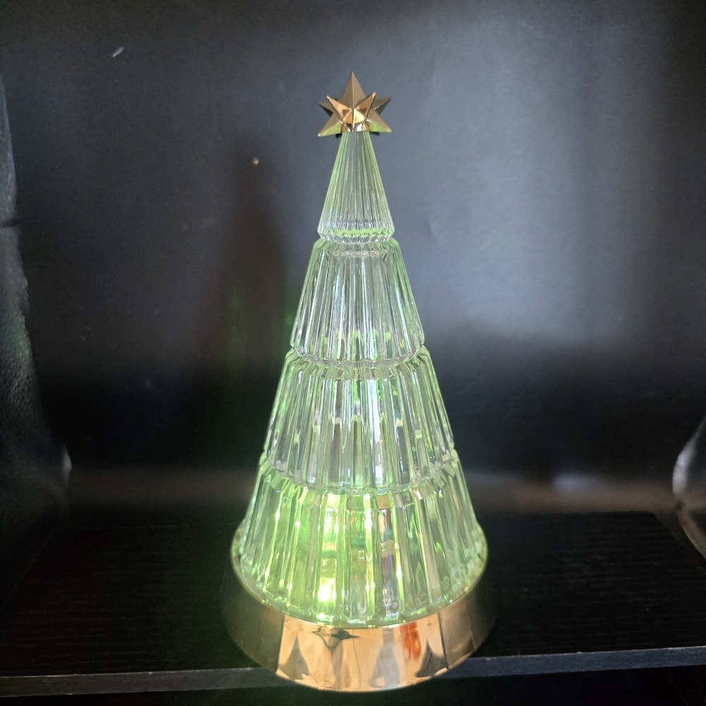 Vintage 1990โ Avon Battery Powered Light Up Crystal Holiday Tree Works